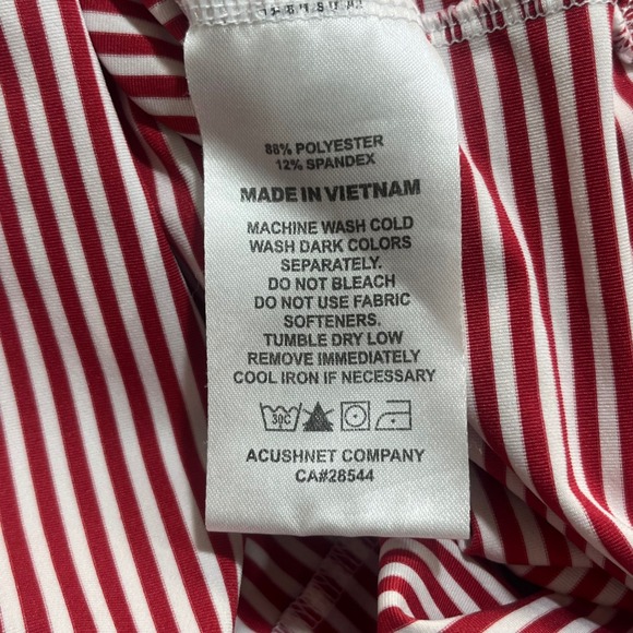 Foot Joy Red Striped Country Club of Maryland Golf Polo Short Sleeve XL Men's - Picture 6 of 7